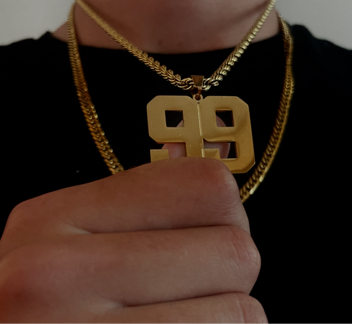 Custom Gold Number Pendant